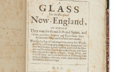 A secret anti-Puritan polemic—a rarity of printed Americana, SAMUEL GROOM, 1676