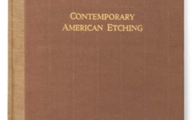 VOLUME OF AMERICAN ETCHINGS Contemporary American Etching with introduction by Ralph Flint (N.Y.: American Art Dealers Association,...