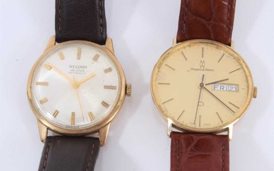 9ct gold cased Mappin & Webb wristwatch and 9ct gold cased Record de Luxe automatic wristwatch