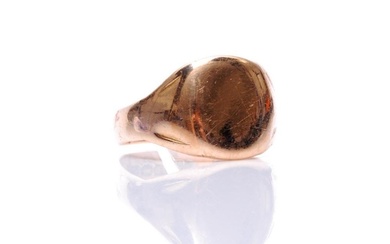 A 9ct rose gold hallmarked signet ring of plain form, weight...