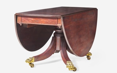A Federal grained mahogany dining table, Baltimore, MD, circa 1820