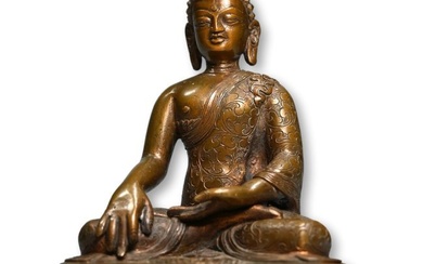 A Fine Shakyamuni Bronze Buddha