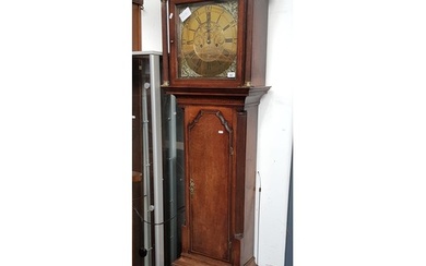 A Georgian oak 8 day longcase clock, brass dial marked 'Stan...