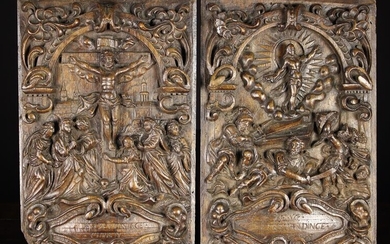 A Good Pair of 17th Century Relief...