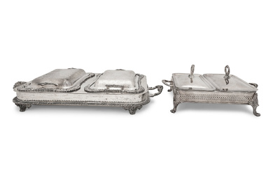 A Group of Silver-Plate Covered Serving Dishes