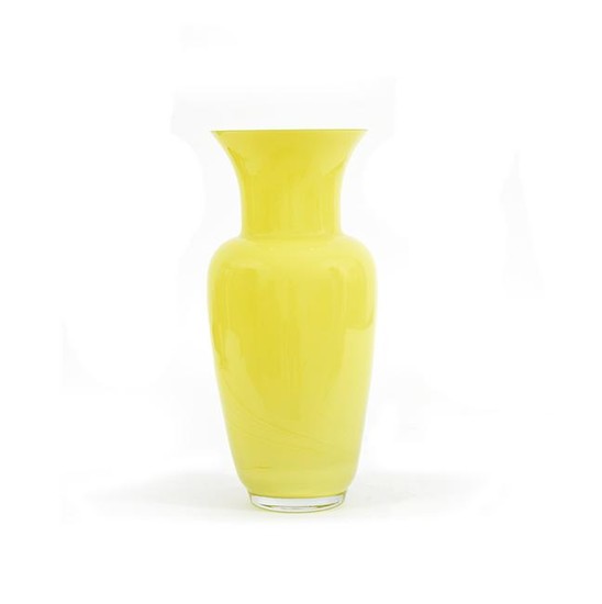 A Murano yellow glass vase