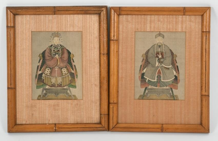 A Pair of Chinese Ancestor Portraits