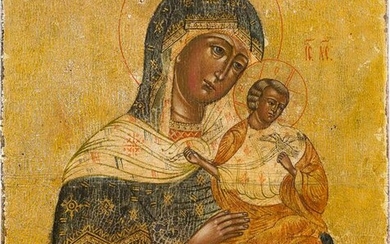 A SMALL ICON SHOWING THE MOTHER OF GOD 2nd half 20th