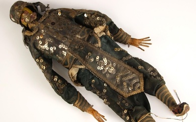 A Venetian doll, 19th century, modelled as a Japanese samura...
