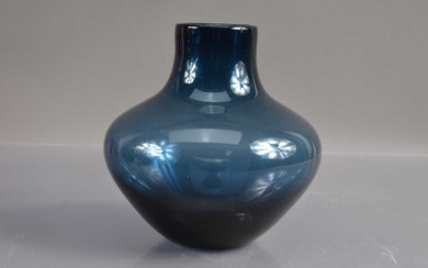 A Whitefriars 'Midnight Blue' soda glass vase designed by Geoffrey Baxter (1922-1995)