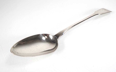 A William IV silver fiddle pattern serving spoon, maker WB,...