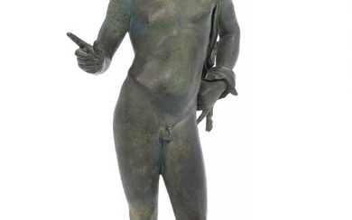 A late 19th century patinated bronze Italian Grand Tour figure after antiquity...