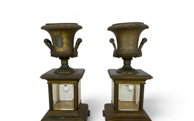 A pair of 19th century gilt bronze chimney ornaments In the ...