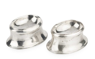 A pair of George I silver Britannia standard silver trencher...