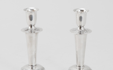 A set of 2 silver candlesticks, GAB 1951.