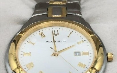 ACCUTRON BARCELONA STAINLESS & GOLD MEN'S WATCH
