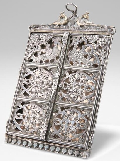 AN ISLAMIC SILVER FRAME, unmarked, probably 18th