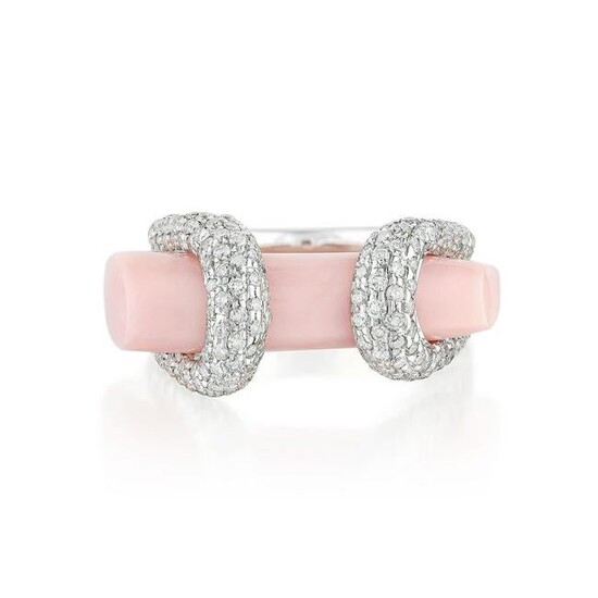 Adamas Pink Sapphire and Diamond Ring