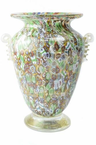 Amedeo Rossetto - Murano glass vase Murrine signed