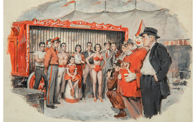 American Artist (20th Century), Carnival Scene