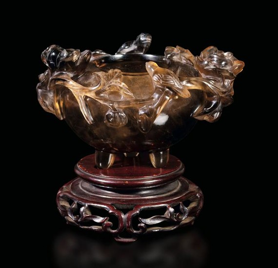 An agate censer, China, Qing Dynasty