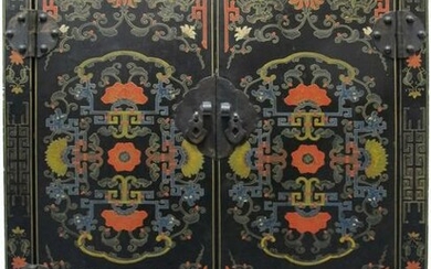 Antique Asian hand painted cabinet