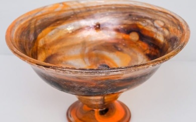 Antique Schneider Large Art Glass Bowl