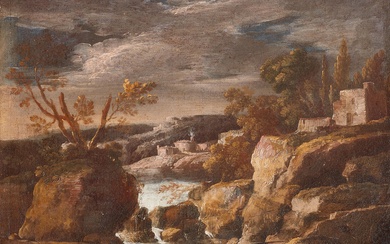 Antonio Francesco Peruzzini, attributed to - Landscape with Waterfall