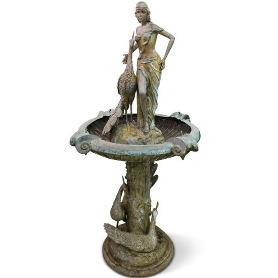 Art Deco Style Cast Iron Fountain