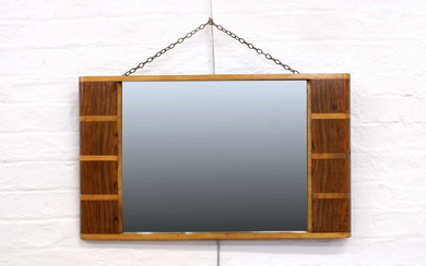 Art Deco Walnut Wall Mirror