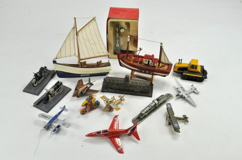 Assorted Model group including Boats, tinplate