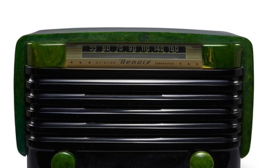 BENDIX 526C Radio 1946 designed by Frank Glover, marbleized green...