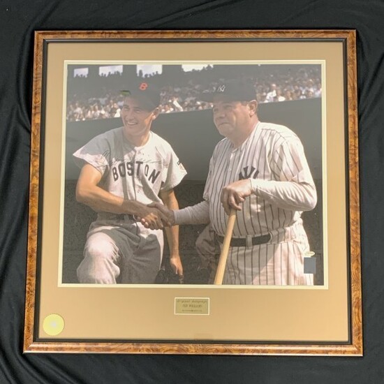 Babe Ruth & Ted Williams Photograph Signed by Williams