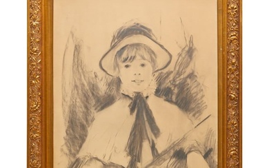 Berthe Morisot (attrib.), charcoal on paper