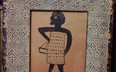 Bill Traylor Outsider Art Gouache Drawing Luise Ross Gallery