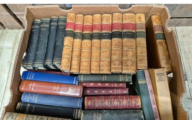 Box of Antique books; Volume 1 & 2 Stewarts Sketches of High...