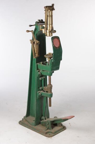 CAST IRON BRONZE INDUSTRIAL PRESS MACHINE C.1900