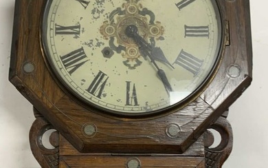 CHAMPION REGULATOR Antique 8 Day Clock 27in