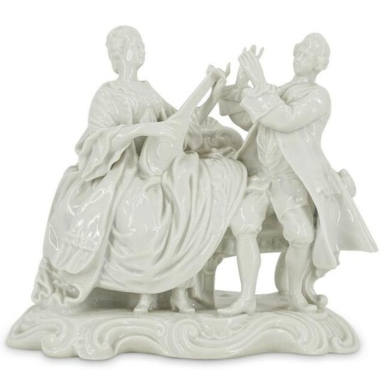 Capodimonte Glazed Porcelain Group Figurine