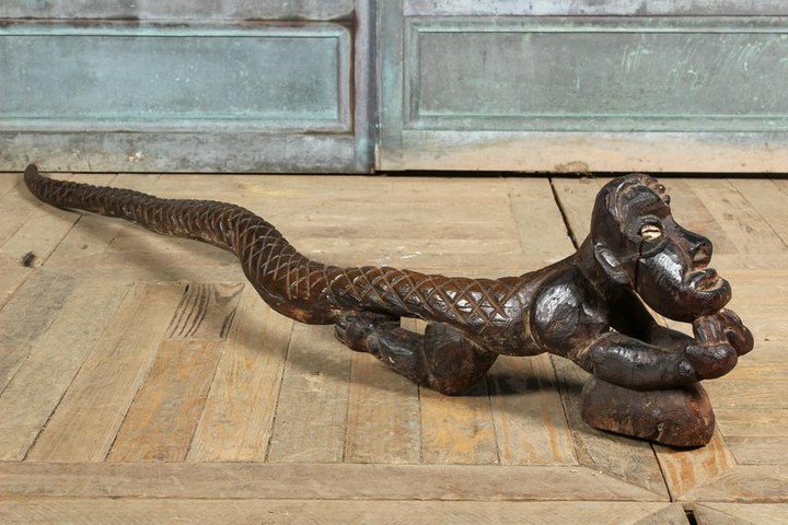 Carved Wood Gator Man - Sepik River