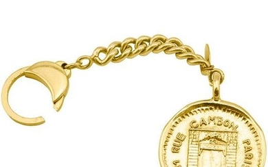 Chanel Rue Cambon Stamped Coin Keychain Circa 1984
