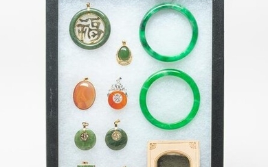 Chinese Jade/ Hard Stone Jewelry Sets