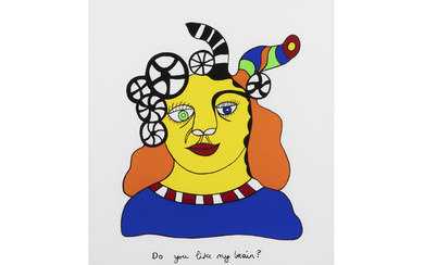 DE SAINT-PHALLE NIKI (1930 - 2002) Niki de Saint-Phalle plate...