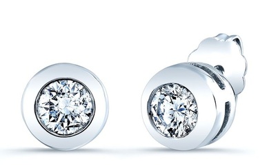 Diamond Bezel Stud Earrings (1/2 Ct. Tw.)