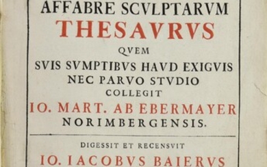 EBERMAYER, JOHANN MARTIN VON [1664-1743]. GEMMARUM AFFABRE SCULPTARUM...