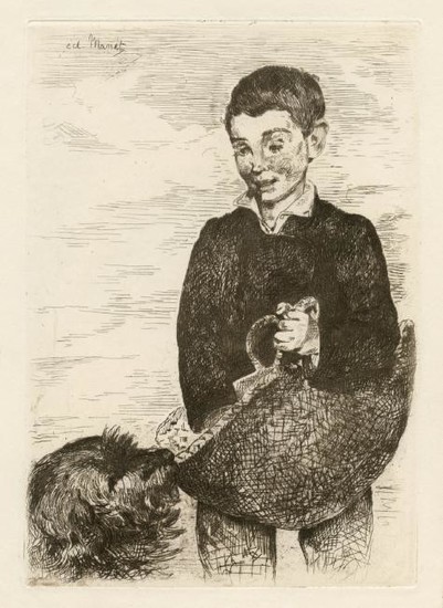 Edouard Manet original etching "Le Gamin" The Urchin