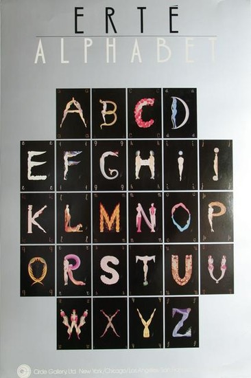 Erté, Alphabet (Silver), Poster