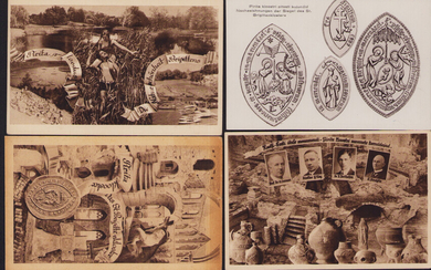 Estonia Group of postcards - Pirita, Pirita kloostri pitsati kujundid, Pirita kloosteri uurimistööde tulemusi before 1940 (4)