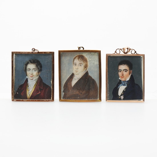 FRENCH SCHOOL, EARLY 19TH CENTURY AND SPANISH SCHOOL, CIRCA 1840. Male portraits.
