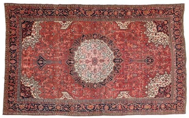 Feraghan Saroukh Carpet West Iran, circa 1920 The terracotta field...